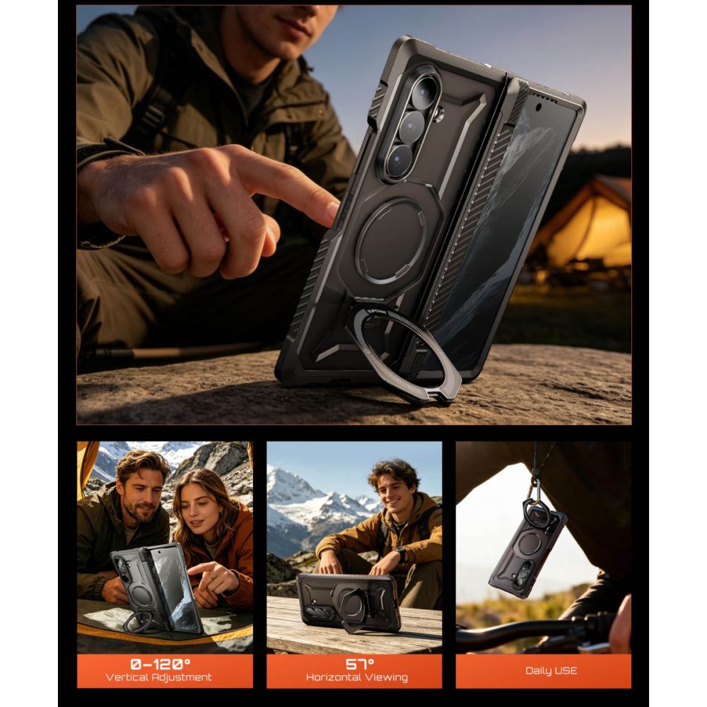 Supcase Samsung Galaxy Z Fold 8 Ultra Deksel UB Grip MagSafe Svart