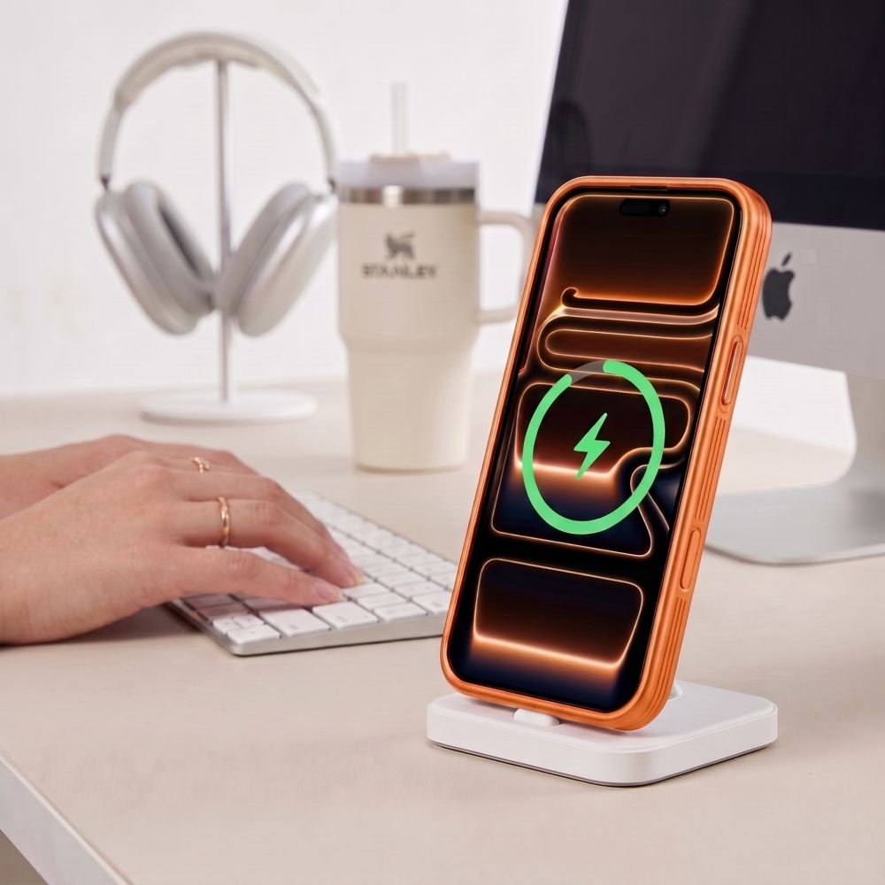 Tech-Protect iPhone 17 Pro Max/iPhone 18 Pro Max Deksel MagPrime MagSafe Matt Oransje