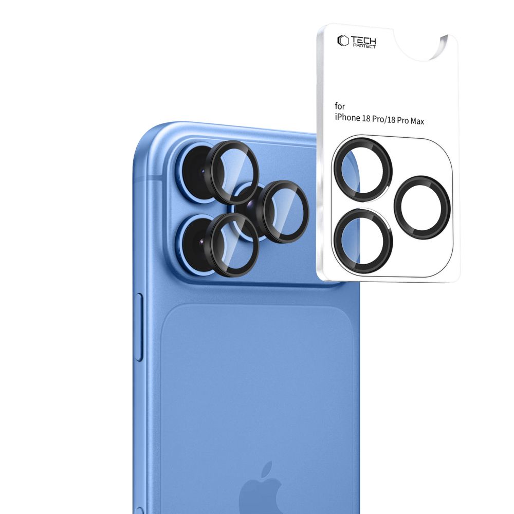 Tech-Protect iPhone 18 Pro/iPhone 18 Pro Max Linsebeskyttelse Cam Fit+ Svart