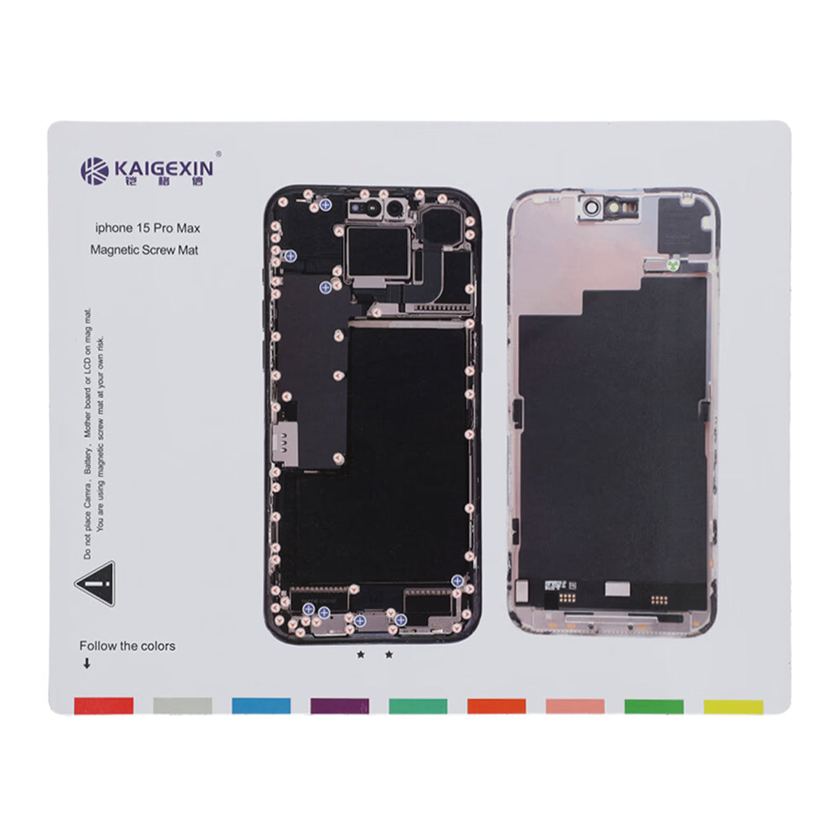 Magnetisk skruematte for iPhone 15 Pro Max