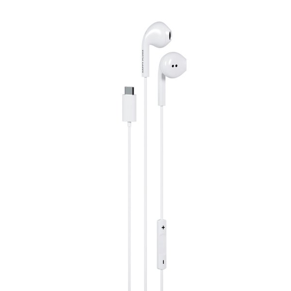 Happy Plugs Kablede Hodetelefoner USB-C Hvit