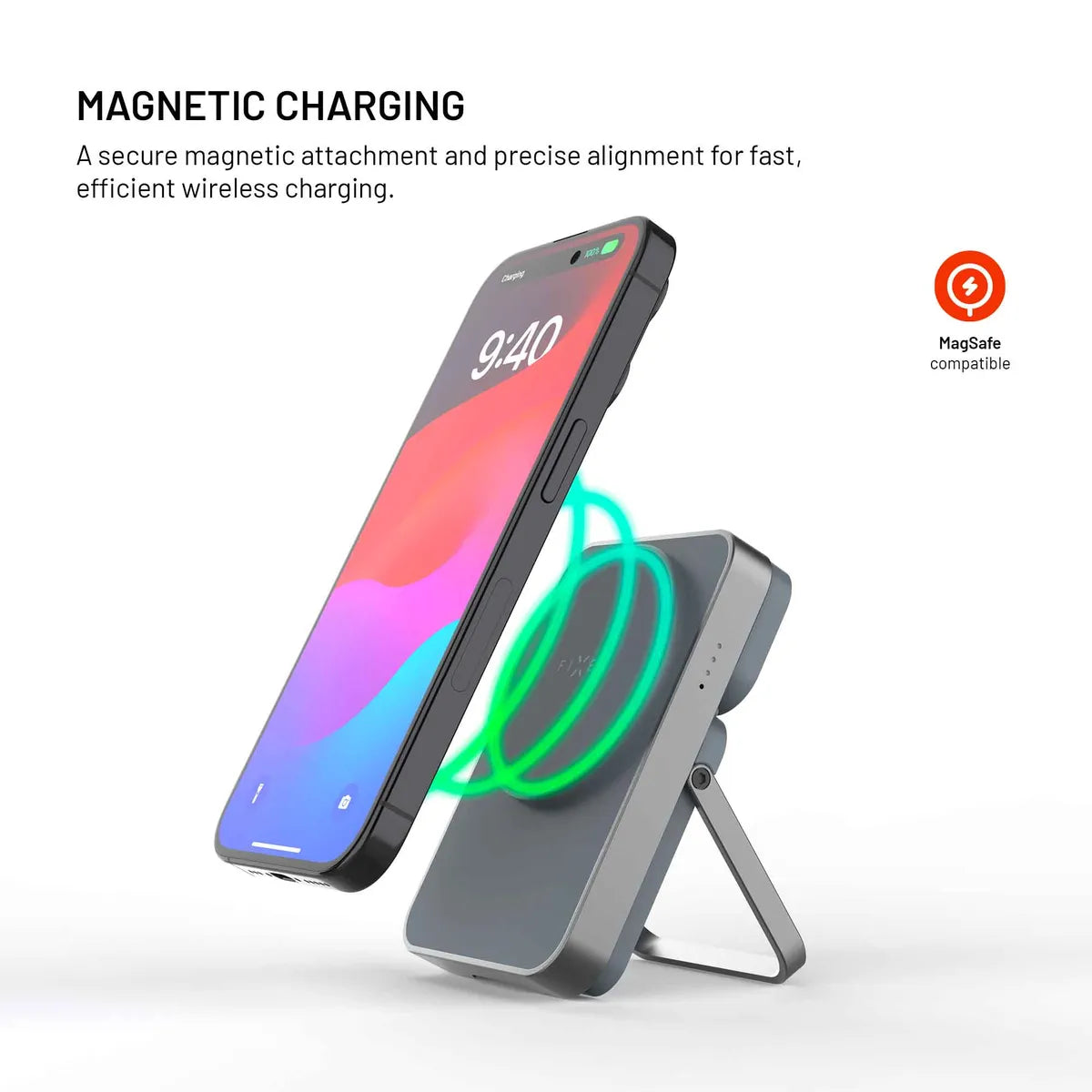 Fixed MagZen 5 Stand Powerbank med Apple Watch-lading 5000 mAh Qi2 20W