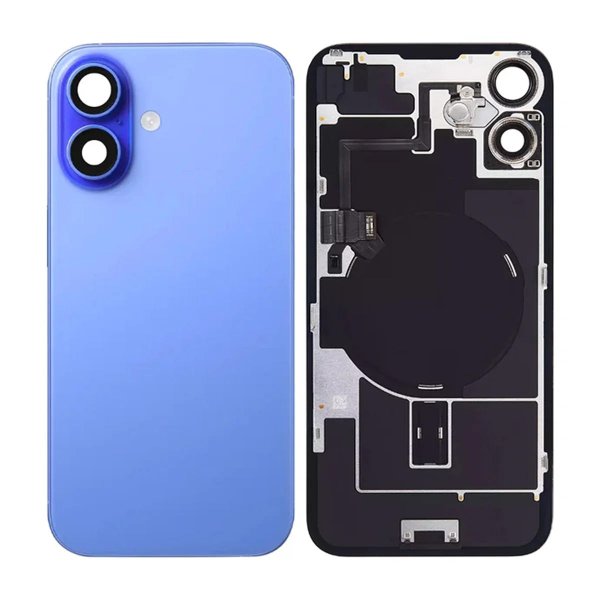 iPhone 16 Plus baksideglass med smådeler - gul