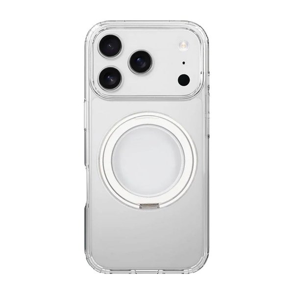 iPhone 17 Pro Deksel Roterbart Stativ Transparent