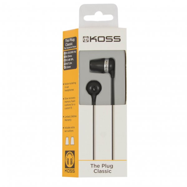 Koss Hodetelefoner In-Ear The Plug Svart
