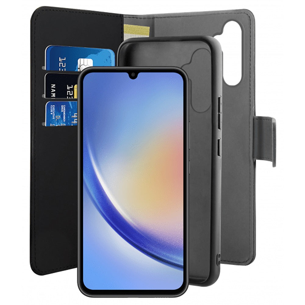 Puro Samsung Galaxy A34 5G Etui Wallet Detachable 2 in 1 Svart