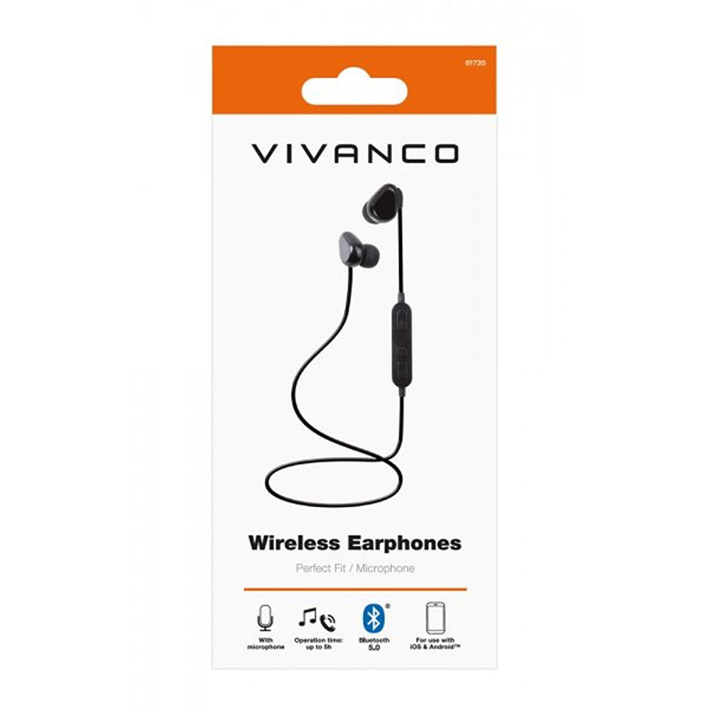 Vivanco Hodetelefoner Wireless Earphones Svart