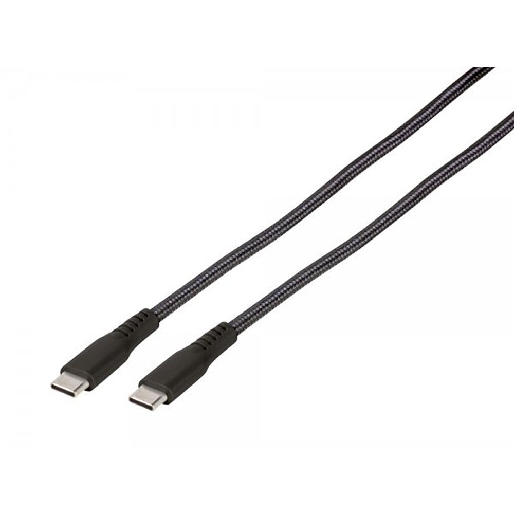 Vivanco Kabel Longlife Braided USB-C/USB-C 0.5m Svart