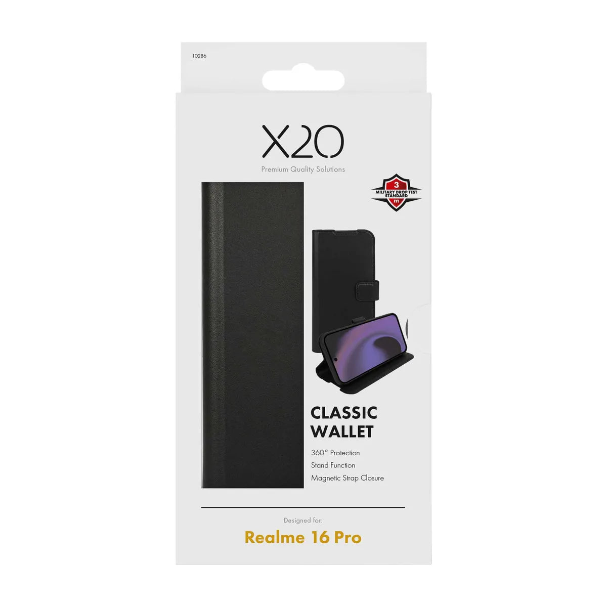 X2O Realme 16 Pro Etui Classic Wallet Svart