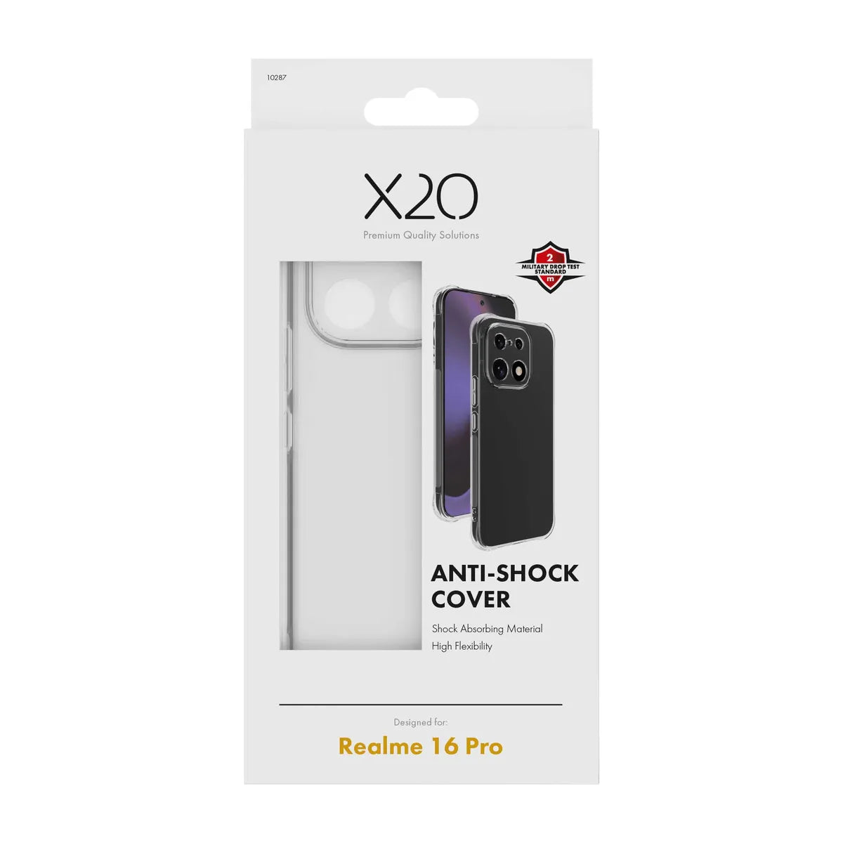 X2O Realme 16 Pro Deksel Anti-Shock Klar