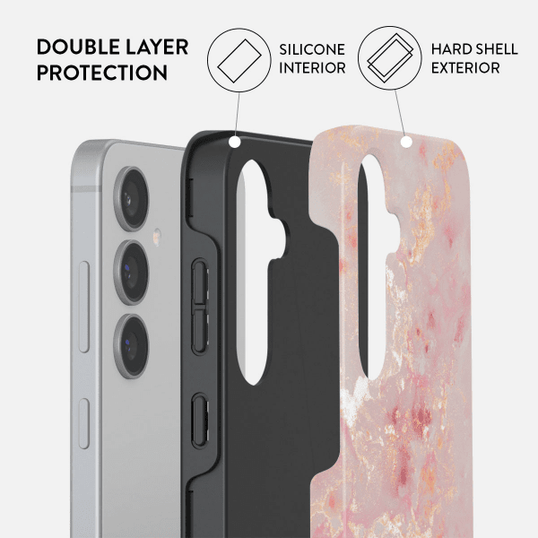 Burga Samsung Galaxy S24 Deksel Tough Golden Coral