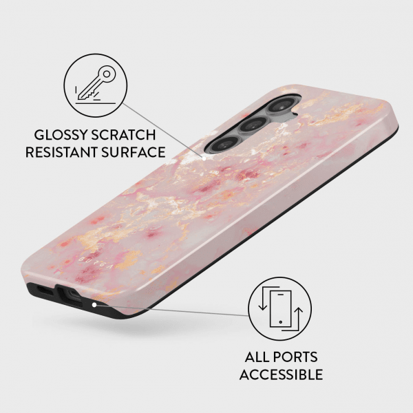 Burga Samsung Galaxy S24 Deksel Tough Golden Coral