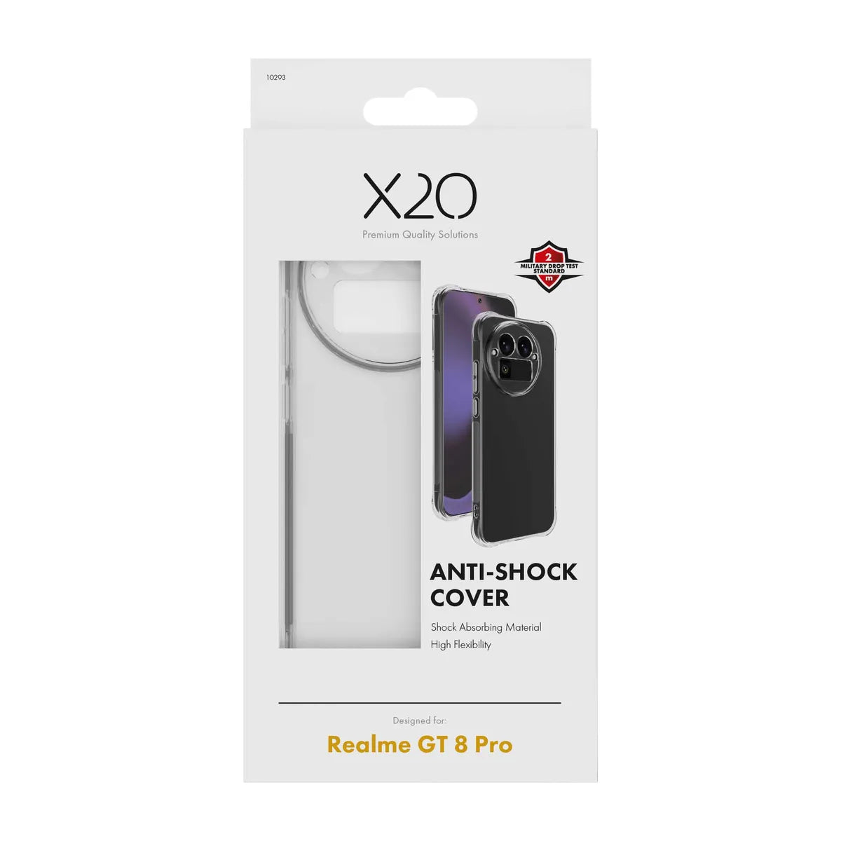 X2O Realme GT 8 Pro Deksel Anti-Shock Klar