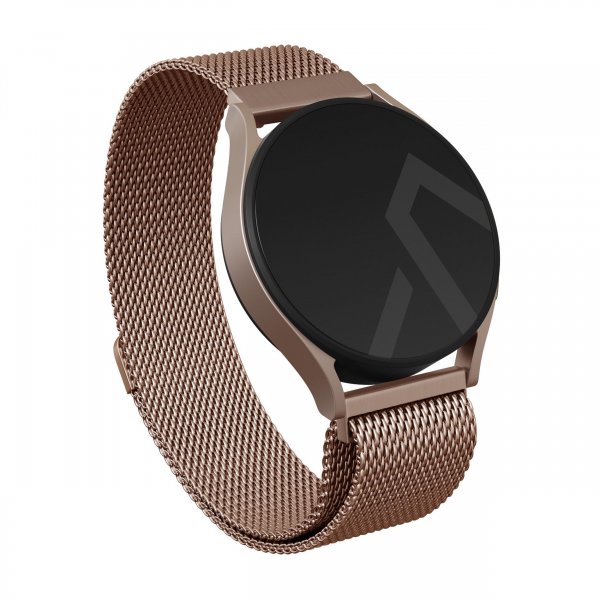 Burga Samsung Galaxy Watch 20mm Armbånd Metal Mesh Rosegull