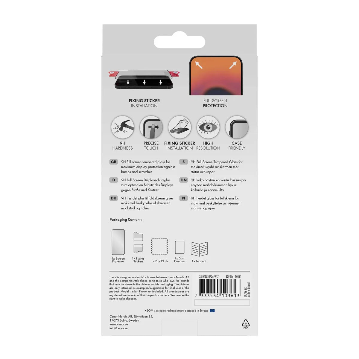 X2O Samsung Galaxy A18/A17/A16/A26 Skjermbeskytter Full Screen