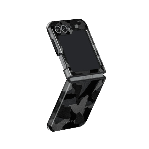 Burga Samsung Galaxy Z Flip 6 Deksel Tough Night Black Camo
