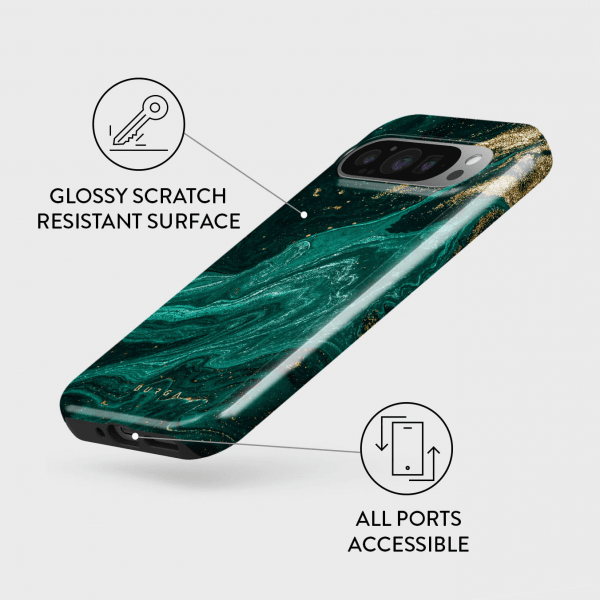 Burga Google Pixel 9/Pixel 9 Pro Deksel Tough Emerald Pool