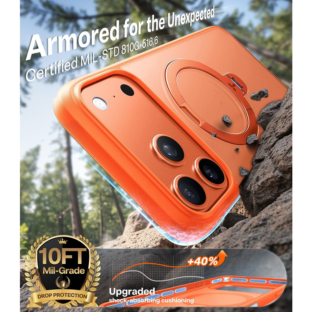 Torras iPhone 17 Pro Max Deksel Ostand Q3 Spin Energy Oransje