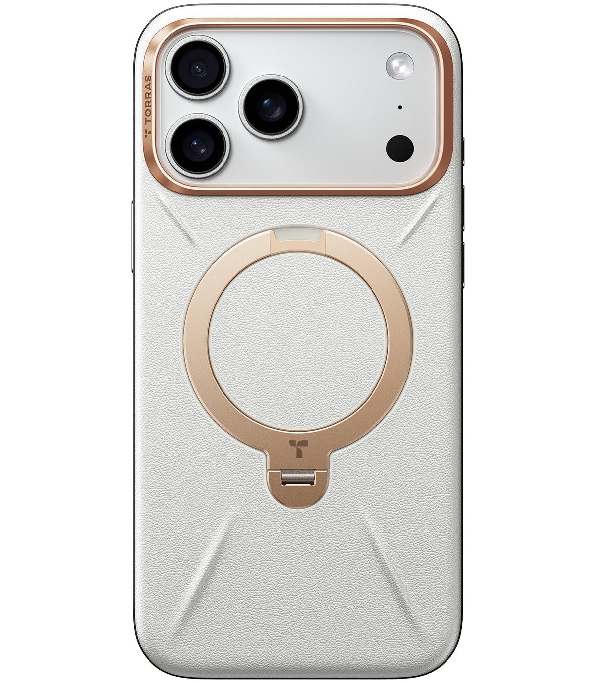 Torras iPhone 17 Pro Deksel Ostand Q3 Vegskin Pearl Gray