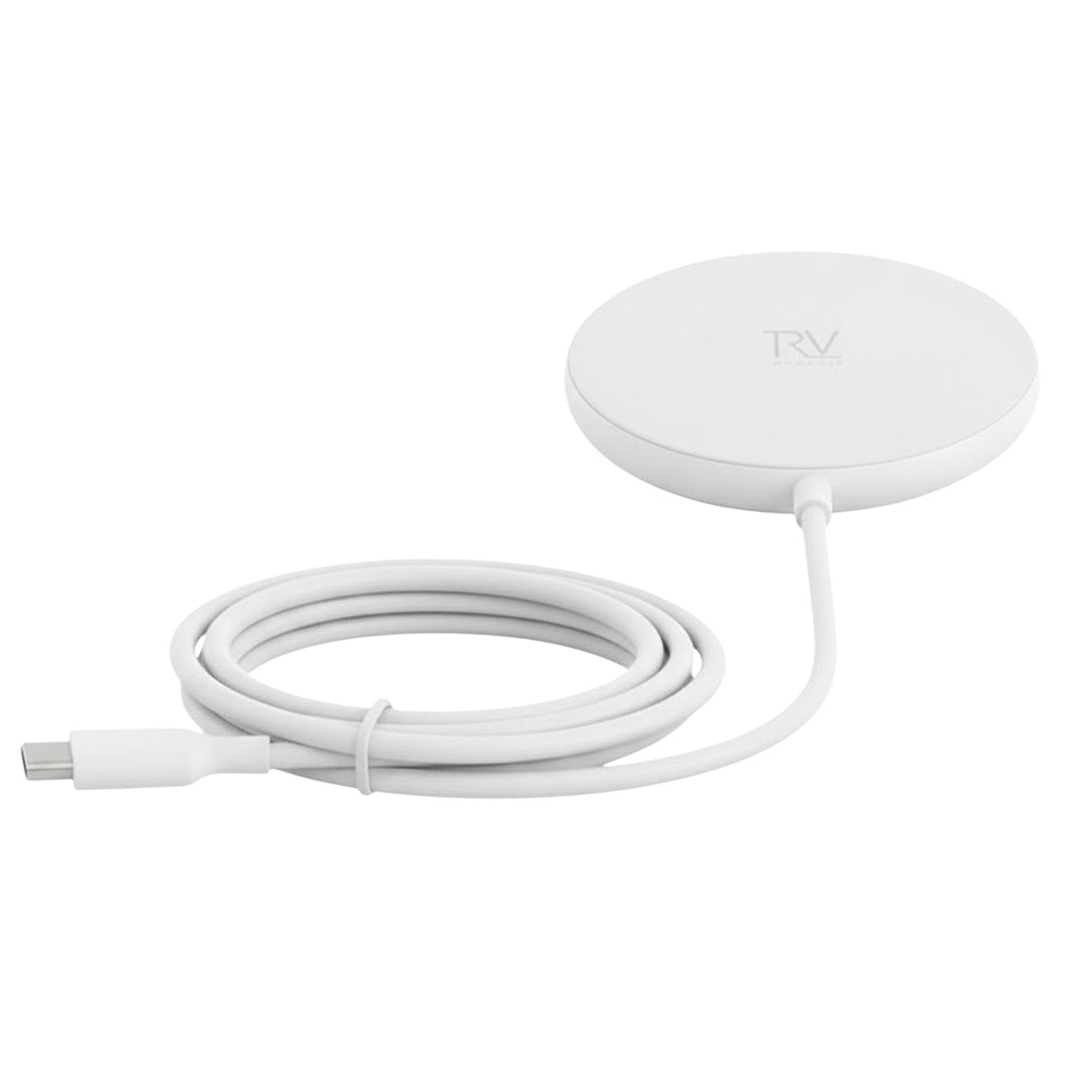 Rvelon Trådløs MagSafe Lader med stativ Qi2 15W USB-C Hvit