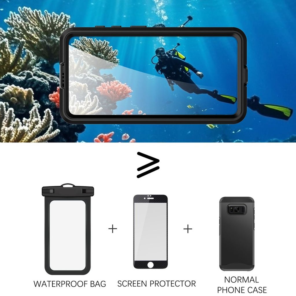 Redpepper Samsung Galaxy S26 Deksel Vanntett IP68 MagSafe Svart