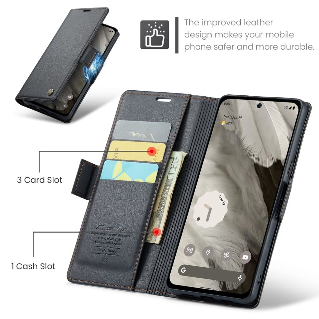 CaseMe Google Pixel 8 Etui 023 Series Svart