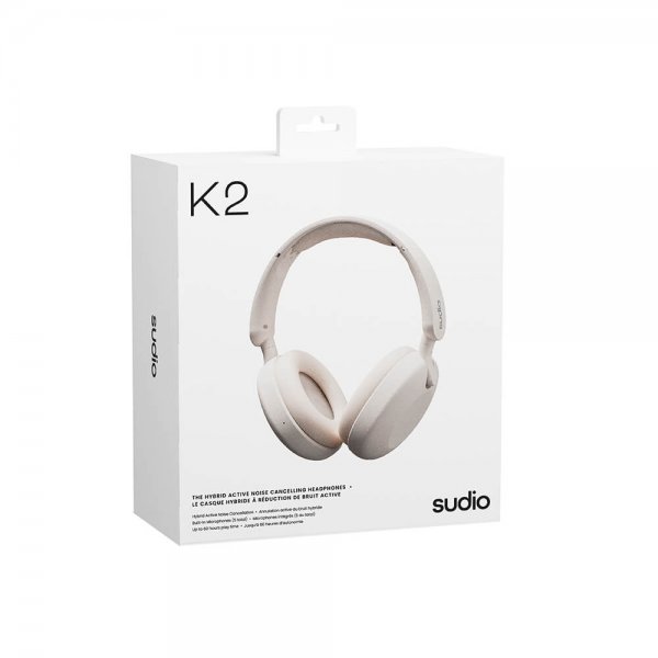 Sudio Hodetelefoner K2 Wireless ANC Over-Ear Hvit