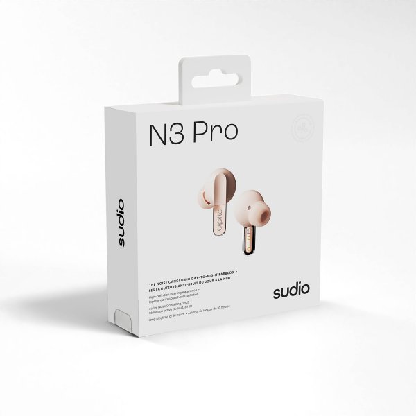 Sudio Trådløse Hodetelefoner N3 Pro ANC Rose Pink