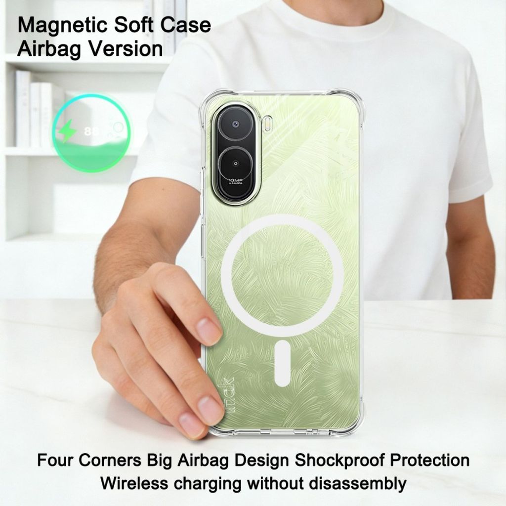 Lc.Imeeke Xiaomi Redmi A7 Pro Etui Airbag MagSafe Klar