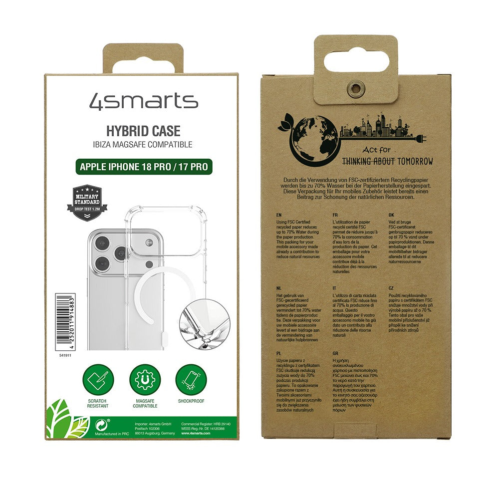 4smarts iPhone 17 Pro/iPhone 18 Pro Deksel Ibiza MagSafe Klar