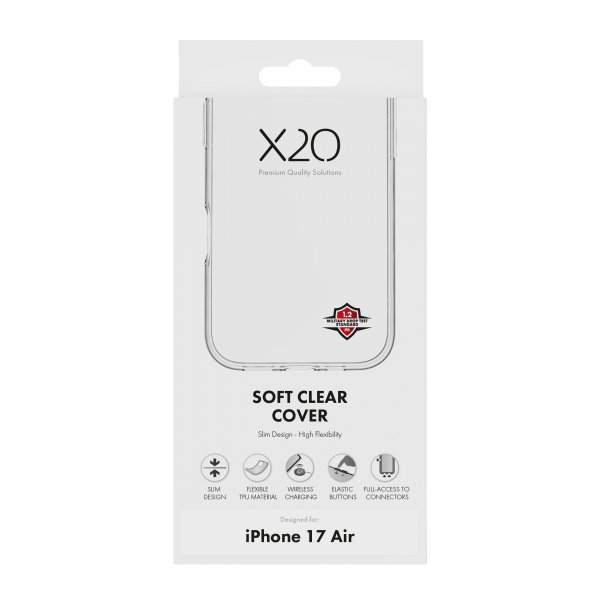 X2O iPhone Air Deksel Soft Clear Cover Transparent