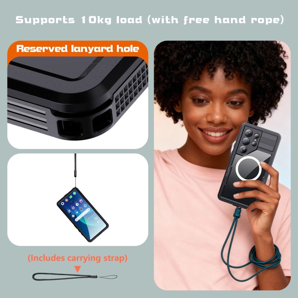 Redpepper Samsung Galaxy S26 Ultra Deksel Vanntett IP68 MagSafe Svart