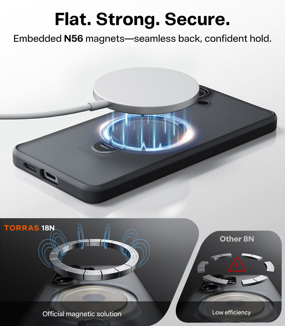 Torras Samsung Galaxy S26 Deksel Ostand Q3 Spin Obsidian Black