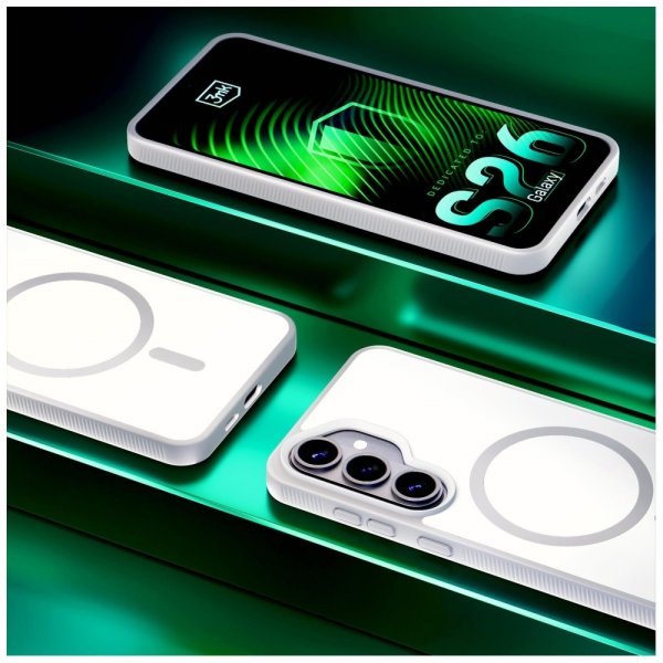 3mk Samsung Galaxy S26 Plus Deksel Smoke MagCase Hvit