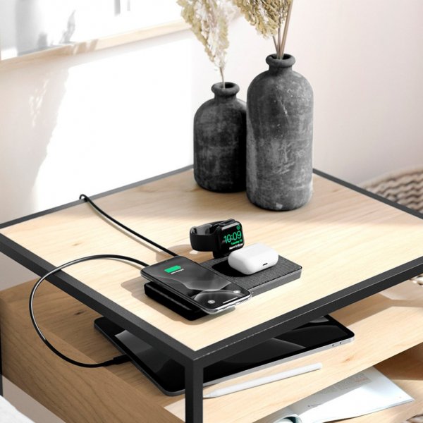 ALOGIC Ultra Power 4-i-1 Trådløs Dobbel Ladedokk med Apple Watch-lader