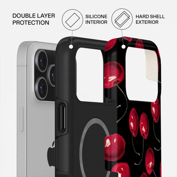 Burga iPhone 17 Pro Deksel Tough MagSafe Cherrybomb