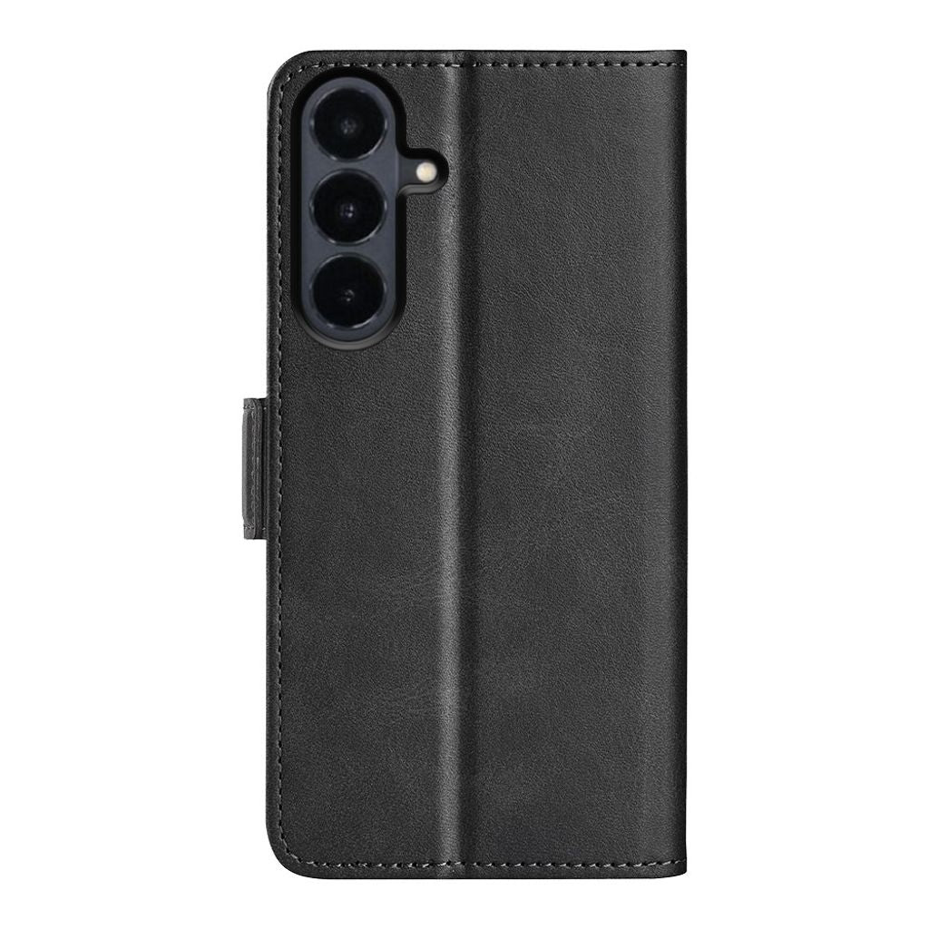 Samsung Galaxy S26 FE Etui Lærstruktur Svart