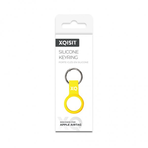 Xqisit AirTag Holder Silicone Case Gul