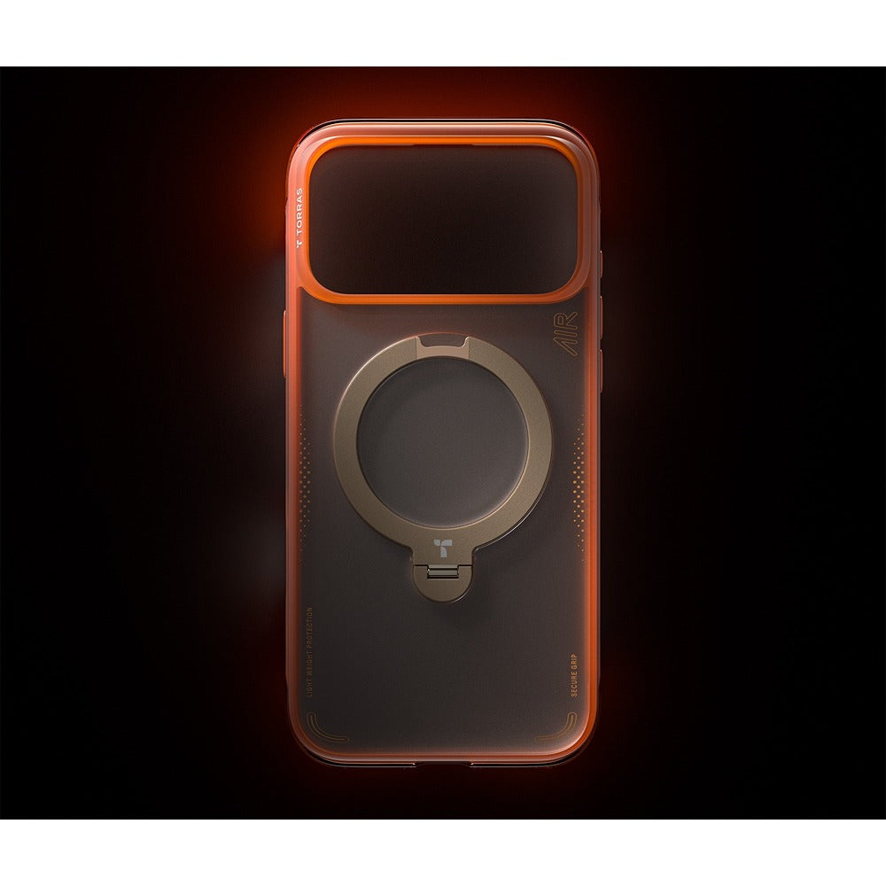 Torras iPhone 17 Pro Deksel Ostand Q3 Air Energy Oransje