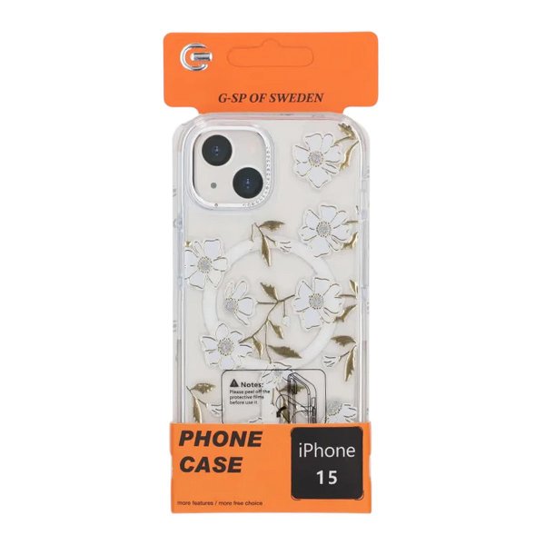 iPhone 15 Deksel Mønster MagSafe Blomster