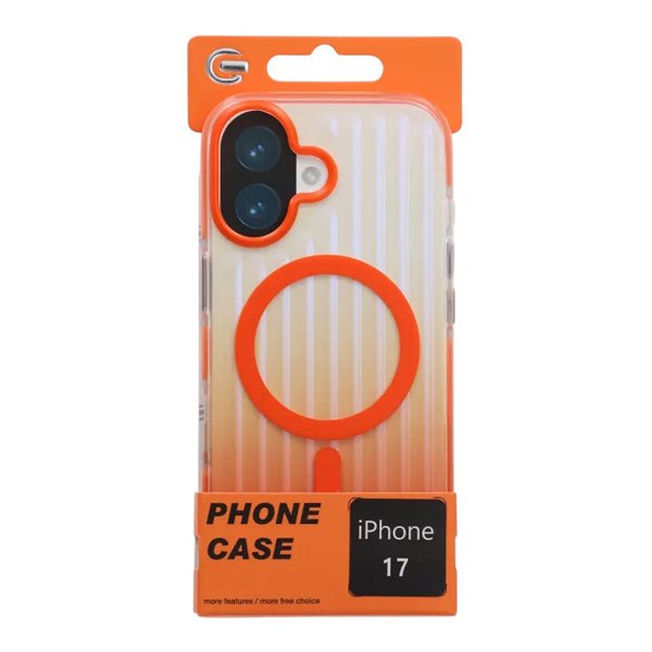 iPhone 17 Deksel Korrugerte MagSafe Oransje