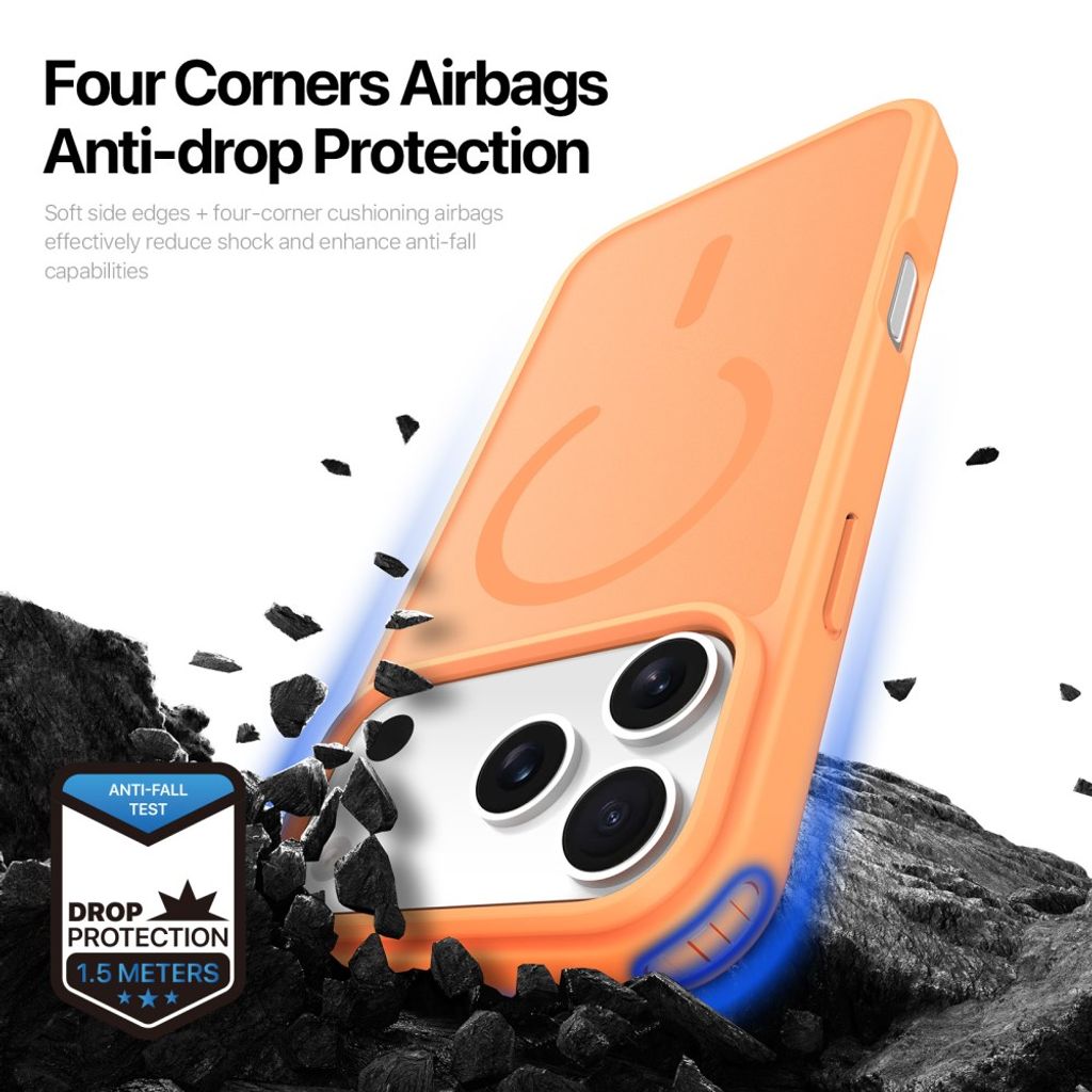 Dux Ducis iPhone 17 Pro Max/iPhone 18 Pro Max Deksel Yind Series MagSafe Oransje
