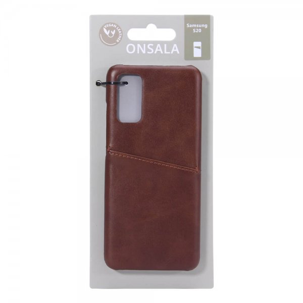 Onsala Samsung Galaxy S20 Deksel med en Kortlomme Brun
