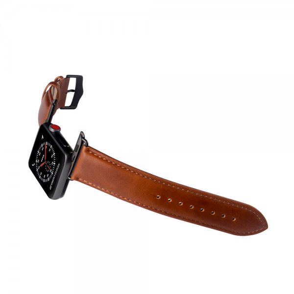 Buffalo Apple Watch 44/45/46mm/Apple Watch Ultra Armbånd Ekte Skinn Brun