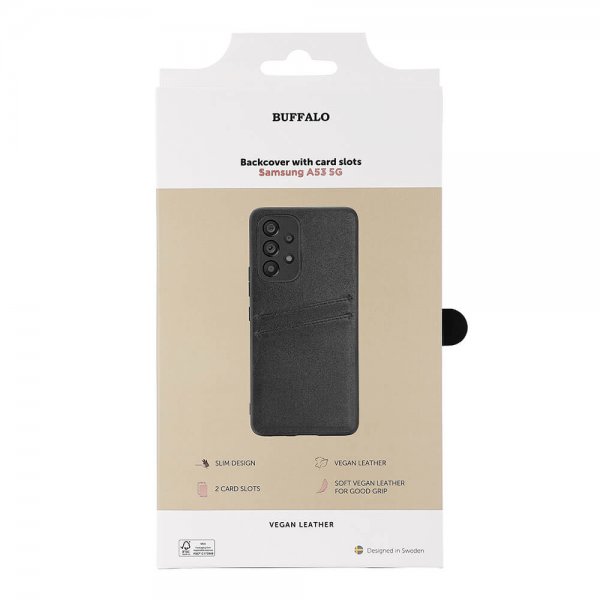 Buffalo Samsung Galaxy A53 5G Deksel Backcover with Card Slots Svart
