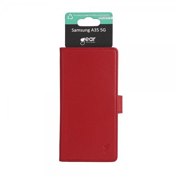 Gear Samsung Galaxy A35 Etui 3 Kortlomme Rød