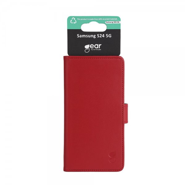 Gear Samsung Galaxy S24 Etui 3 Kortlomme Rød