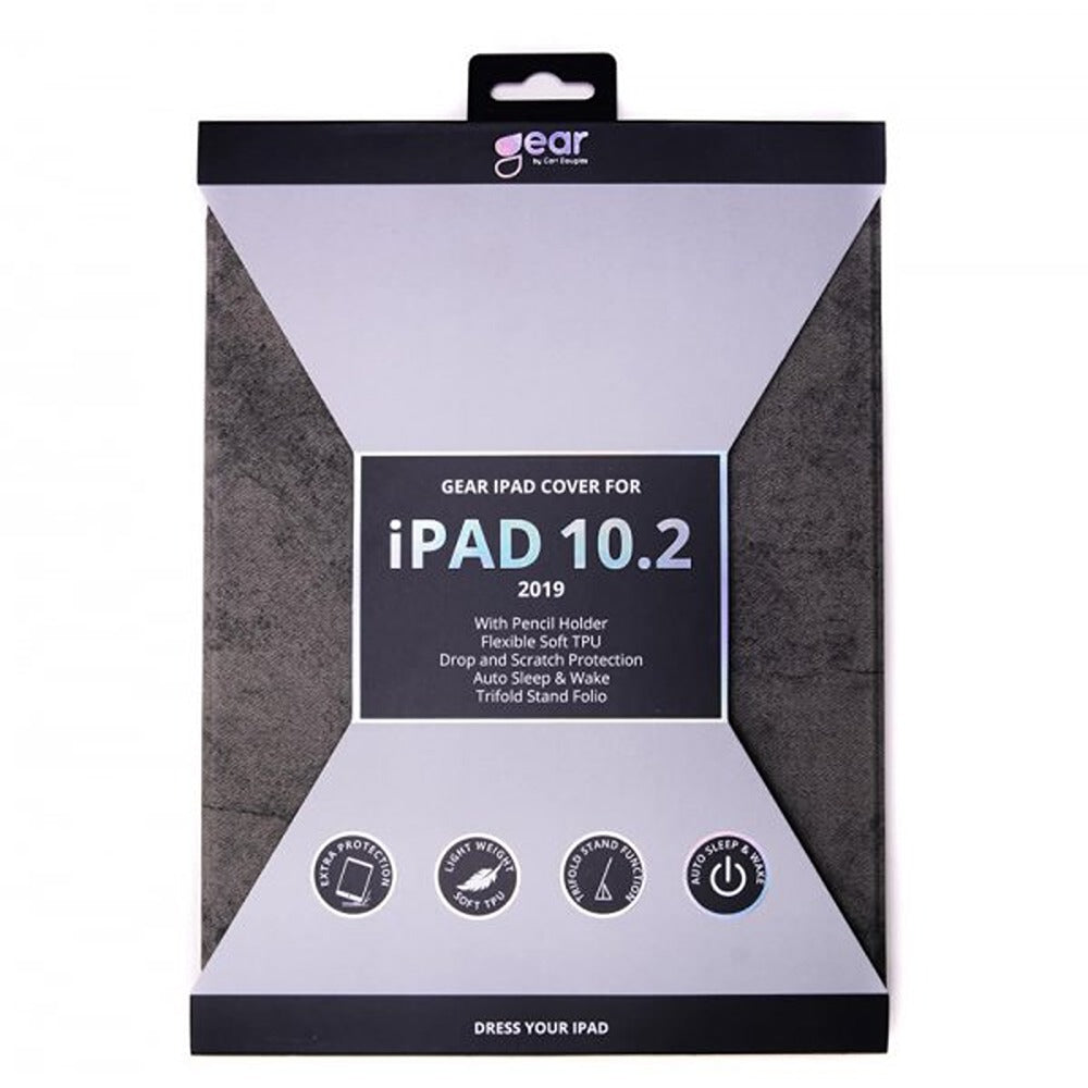 Gear iPad 10.2 (gen 7/8/9) Etui Trifold Stand Folio Grå