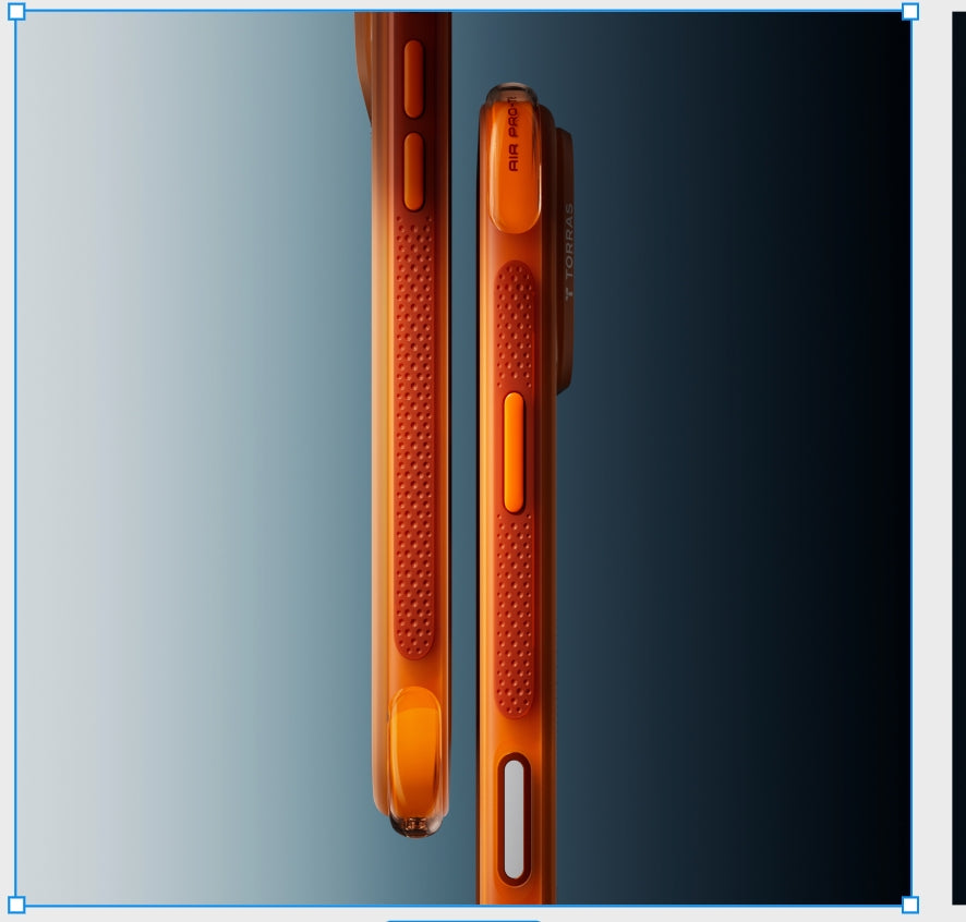 Torras iPhone 17 Pro Deksel Ostand Q3 Air Energy Oransje