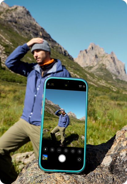 Torras iPhone 17 Pro Deksel Ostand Q3 Air Glacier Sprint
